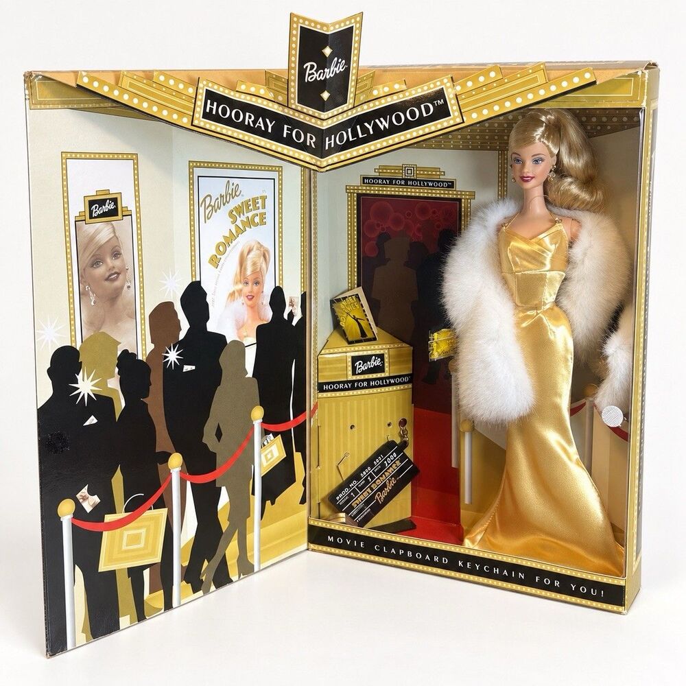 Barbie Hooray for Hollywood Sweet Romance Special Edition Doll Gold Gown 2002
